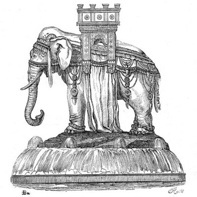 Sketch of the Elephant statue for the Bastille