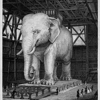 Model_of_the_Elephant_for_the_Place_de_la_Bastille_1831 Model of the proposed Elephant statue